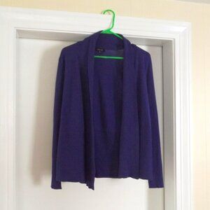 verve ami open front purple cardigan